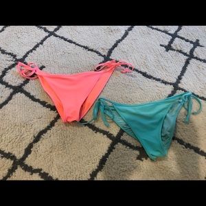 Pink & Blue Scrunchie Butt Bikini Bottoms